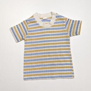 Vintage Shirt Boys Size 2T Knit Sandlot Short Sleeve